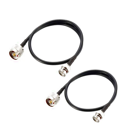 uxcell N Male to BNC Male Coax Cable RG58 Coaxial Cable for Radio 20 Inch 2pcs