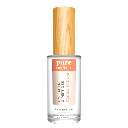 Pure Formula's Collagen & Peptides Facial Serum, Peptide Serum for Face, Skin Tightening Formula, Anti-Aging & Anti-Wrinkle Serum Collagen and Peptides