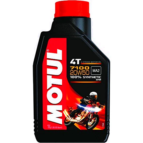 Motul 104103 7100 4T Synthetic Ester Motor Oil - 20W50-1L.