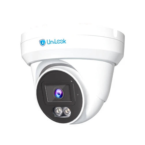 UNILOOK 4MP IP PoE Turret Camera with Microphone/Audio, Security Camera Outdoor Indoor with 90° Wide Angle, IP66 Weatherproof, 50Ft Night Vision NDAA Compliant, U Series