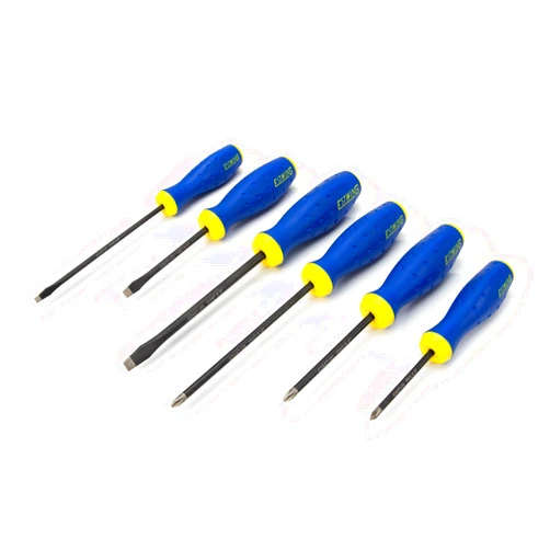 Estwing 6-Piece Magnetic Phillips and Flathead Screwdriver Set, Rust and Corrosion-Resistant, Comfortable Grip