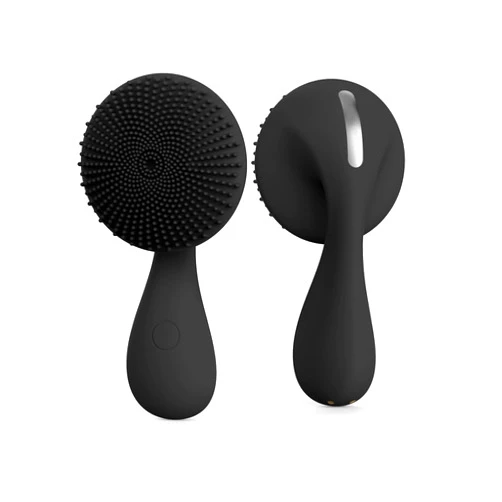 ZAQ Tara Sonic Facial Cleansing Brush | Silicone Face Scrubber | Soft and Smooth Bristles Removes Dead Skin Cells and Makeup | for All Skin Types - Black