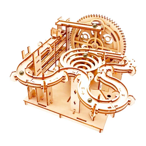 IQIETOY 3D Puzzle Wooden Marble Run for Adults DIY Mechanical Puzzle Assembly Wood Crafts to Build Wood Model Kit for Teens Age 14+ Years Old