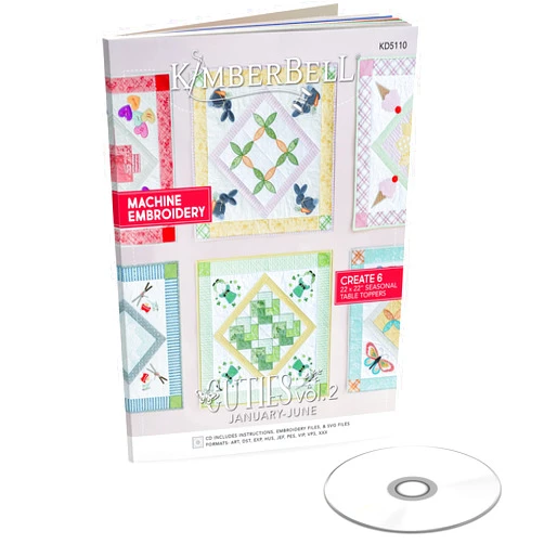 Kimberbell Table Toppers - Cuties Vol. 2 Machine Embroidery CD and Book, Designs for 6 (22