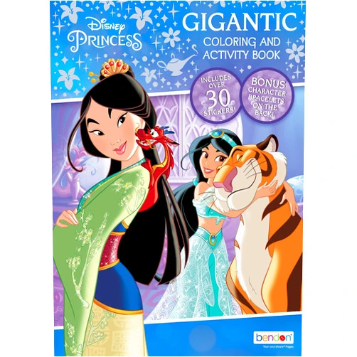 Disney Princess 192-Page Coloring and Activity Book with Stickers 46253 Bendon