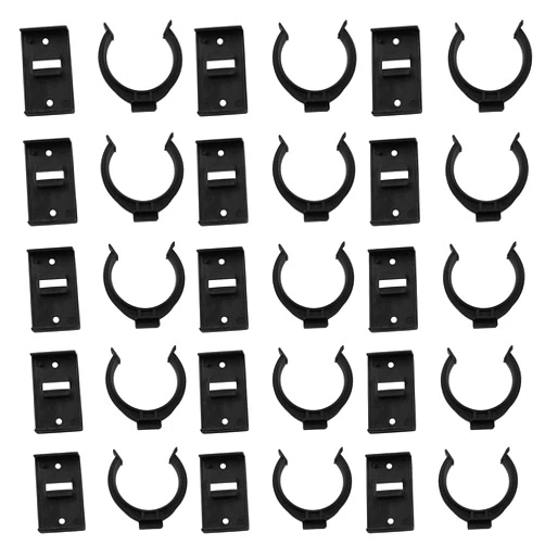 LQ Industrial 15PCS Black Cabinet Skirting 90 Degree Corner Plastic Clip Skirting Board Bracket Connector Fastener for 38-40mm Diameter Feet
