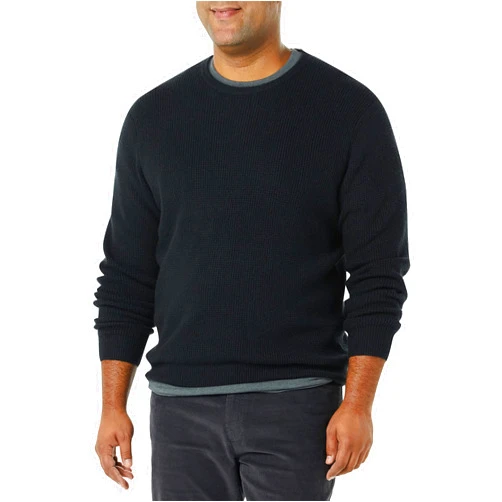 Amazon Essentials Men's Long-Sleeve Soft Touch Waffle Stitch Crewneck Sweater