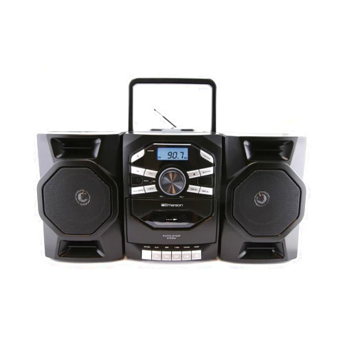 Emerson Portable CD Player Boombox with Cassette, AM/FM Radio, MP3, AUX | CD Cassette Player Combo | Boom Box CD Players | Cassette Tape Recorder | Transistor Radios | Portable Speaker | Stereo System