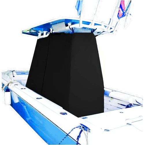 TeBaisea T-Top Center Console Boat Cover, Universal Center Console Protective Cover for Protecting Center Console and Helm Seat, Trailerable (84
