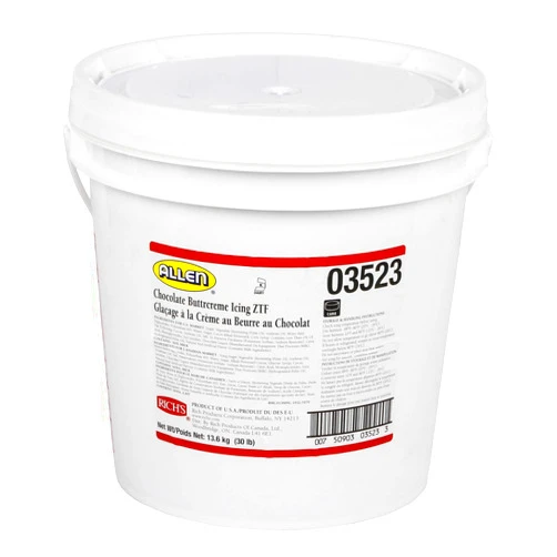 Rich's JW Allen Pre-Whipped Chocolate Buttercreme Icing ZTF, 30 lb