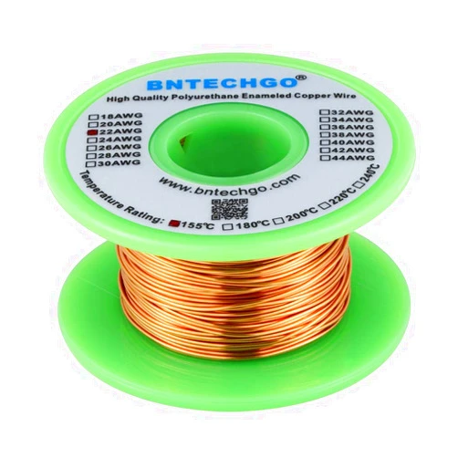 BNTECHGO 22 AWG Magnet Wire - Enameled Copper Wire - Enameled Magnet Winding Wire - 4 oz - 0.0256