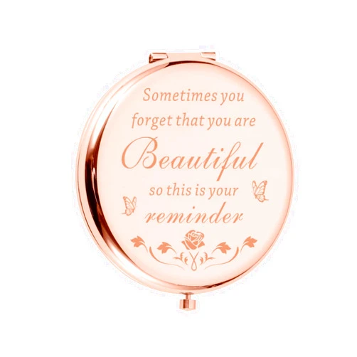 Delujouberst Stocking Stuffers for Women Men to My Daughter Gifts from Mom Daughter Birthday Gifts for Daughters Adult to My Daughter Makeup Compact Mirror Women Stocking Stuffers for Adults