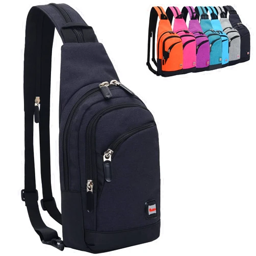 Peicees Small Sling Bag for Women Mens Convertible Crossbody Backpack Shoulder Chest Daypack with Zipper Strap for Hiking