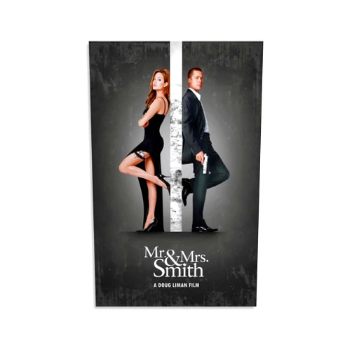 LinMCong Mr & Mrs Smith Classic Movie Poster 1 Decorative Painting Canvas Wall Posters And Art Picture Prints for Modern Home Bedroom Decoration 12x18inch(30x45cm) Unframe-style