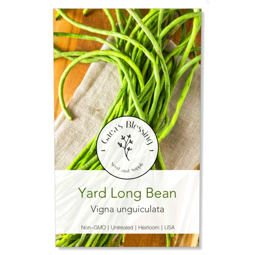 Gaea's Blessing Seeds - Yard Long Bean Seeds - Non-GMO Seeds with Easy to Follow Planting Instructions - Open-Pollinated High Yield Heirloom Untreated