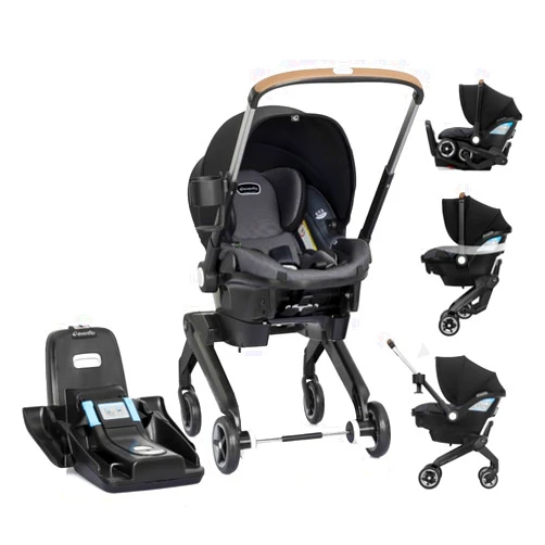 Evenflo Shyft DualRide Infant Car Seat Stroller Combo with Carryall Storage (Boone Gray)