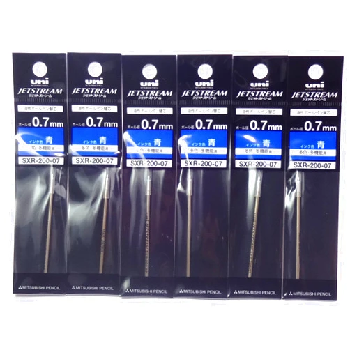 Uni-Ball Uni 0.7mm Blue Ink Refill (SXR20007.33), for Jet Stream Prime High Grade multi ballpoint pen, ×6 Pack/total 6pcs (Japan Import) [Komainu-Dou Original Package]