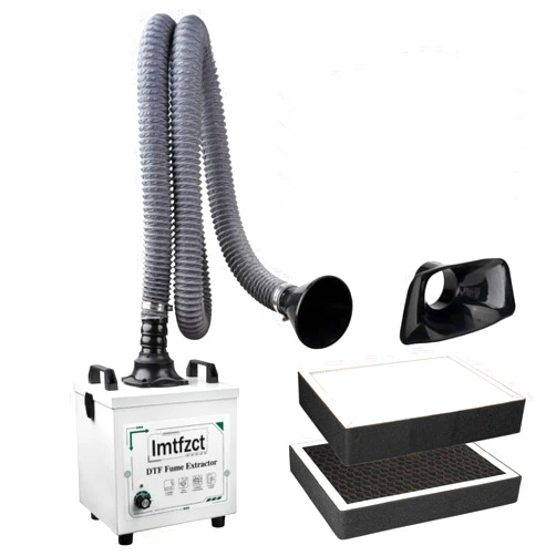 Imtfzct Solder Fume Extractor, DTF Smoker Purifier, 100W, Low-Noise, 3-Stage Filters Adjustable Speeds With A Hose For DTF meachine, Laser Welding Smoke Absorption and Desktop Soldering