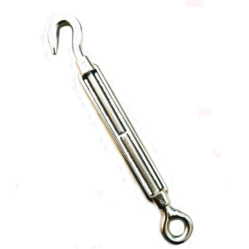 Jingyi Stainless Steel 316 Eye and Hook Turnbuckle, 1000lbs Working Load Limit, 3/8