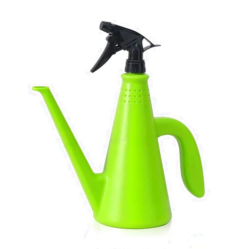BIOPRONEXT Plant Watering Can with Sprayer - 2 in 1 Watering Can Indoor Outdoor with Mister Water Spray Bottle for Plants - Indoor Watering Cans for House Plants, Flowers & Succulents - 34oz (Green)