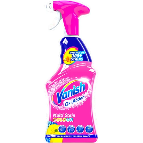 Vanish Oxi Action Pre-Treat For Tough Stains, Fabric Stain Remover Spray, Effective On 100+ Stains, Chlorine Bleach Free Formula, Safe on Everyday Fabrics, 500 ml, Pack of 1