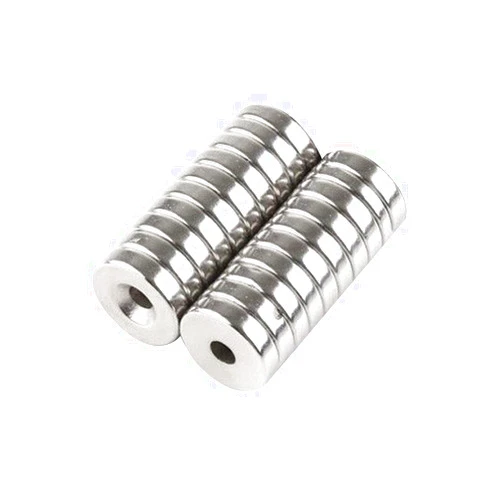Spencer 20 Pack Small Round Disc Magnets 1/2x1/8 - Disc Countersunk Hole Magnets Permanent Magnet Fastener 12x3mm Multi-Purpose Refrigerator Magnet Craft Science DIY Latches Cabinet Door Holder, Pack of 20