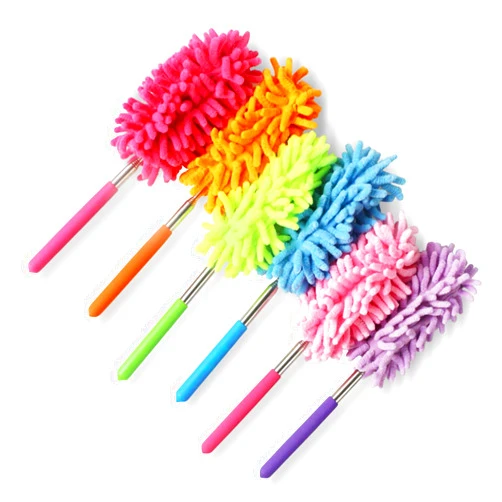 TIMIVO Microfiber Duster for Cleaning, Dusters with Telescoping Extension Pole, Extendable Washable Mini Dusters for Cleaning Car, Window, Furniture, Office (6 Pack)