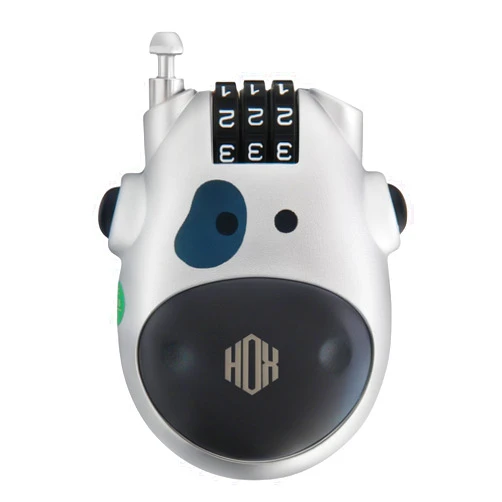 HOX Ultra-Secure 3-Digit Combination Lock with 3 Feet Retractable Cable for Bike, Ski, Snowboard and Stroller