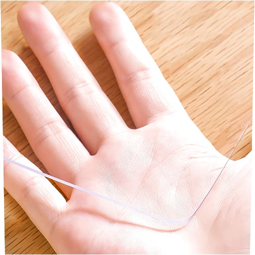 Catsandy Clear Table Protector 2mm Thick for Dining Room Table Plastic Table Cover Clear Desk Mat Clear Table Protector for Coffee Table Writing Desk Dining Room (Crystal Clear 2mm, 14 x 24 Inches)