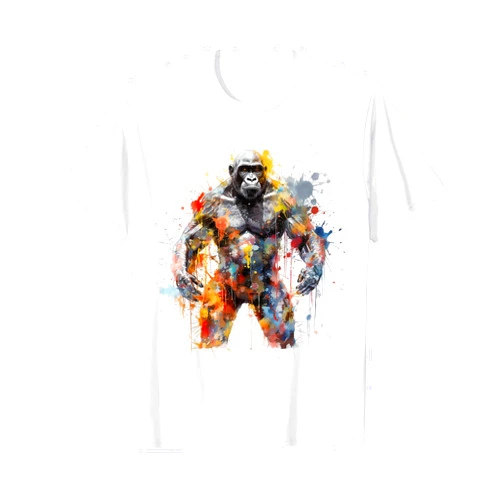 @n!mal Gorilla Colorful Artwork | Animal Motif Gorilla T-Shirt
