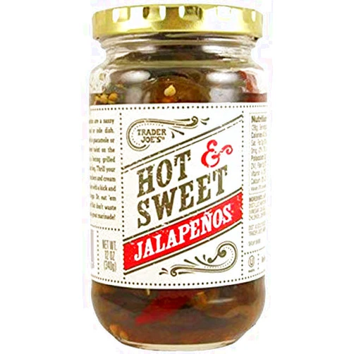 FQQF Trader Joe's Hot & Sweet Jalapenos 12 oz (Pack of 3)