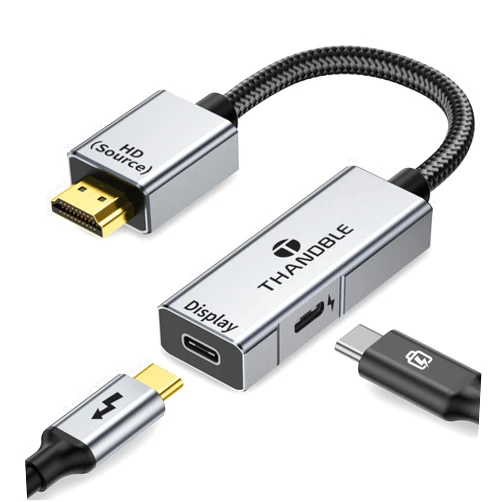 THANDBLE HDMI to USB C Adapter 4K60Hz, Unidirectional HDMI Male (Source) to USB C Female (Display) for Portable Monitor, AR Glasses XREAL One/Air 2 Pro/VITURE Pro/Rokid, PS4/5, Xbox, Switch, ROG Ally