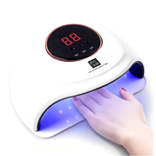 WEVILI 72W UV LED Nail Lamp, Faster UV Light for Gel Polish with 3 Timers, Professional Auto Sensor Nail Dryer with LCD Screen for Salon and Home Use
