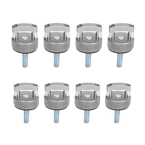 Fabater Hard Top Removal Fastener Thumb Screw, 8PCS M8 1.25 Thread Integrated D Ring for Bronco 2dr 4dr 2021 Onwards, Easy Installation, Hardtop Release Fasteners (Silver)