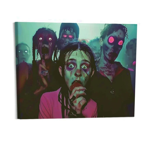 Shiartex Gorillaz Poster Cracker Island Music Poster Band Poster Album Cover Poster Decorations Paintings Art Cool Poster Canvas Wall Art for Living Room Bedroom Unframed. 20x16in