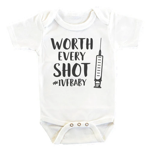 Witty and Bitty Worth Every Shot IVF Baby In Vitro Onesie/Bodysuit