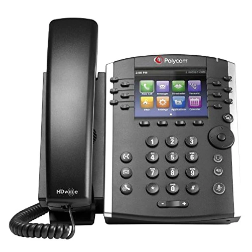 Polycom VVX 400 Series Business Media Phone POE (Power Supply Included) (Renewed)