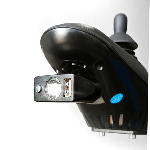 HomyKing Electric Wheelchair Led Light Power Wheelchair Accessories, Universal Mounted LED Light for Wheelchairs 3 Pin XLR Head,Light with USB Port，Attach Two Safety Reflective Stickers