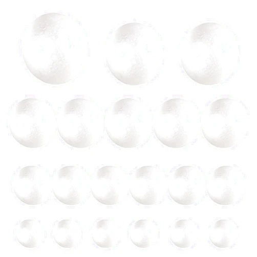 Ayfjovs 20 Pieces 5 Sizes Foam Balls for Craft, White Foam Balls, Polystyrene Balls for DIY Art and Crafts, Christmas Party Decoration, Household, Party Decoration and School Projects