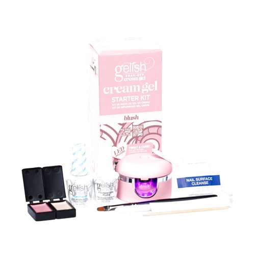 Gelish Cream Gel - Solid Gel Nail Polish, Solid Gel Nail Polish Palette, Cream Gel Nail Polish with Brush, LED Cure, Long-Lasting Soak Off Polish