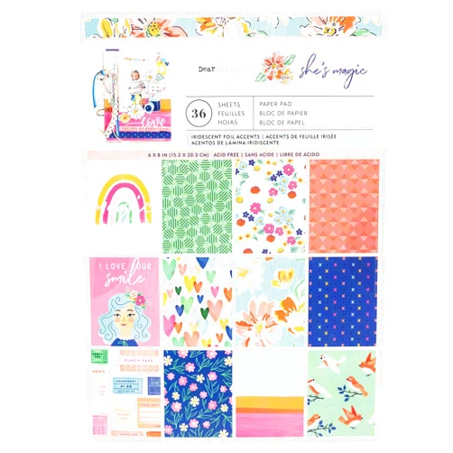 American Crafts Dear Lizzy Holographic Foil Paper Pad