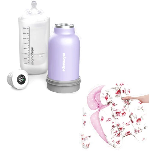 Mamatepe Upgrade Bottle Warmer on The go Portable Baby Milk Warmer for Travel, Bundle with Infant Insert Compatible with 4moms Mamaroo RockaRoo & Graco DuetSoothe Swing