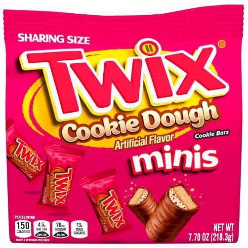 TWIX COOKIE DOUGH MINIATURE STAND UP POUCH 7.7 OUNCES PER BAG 8 PER