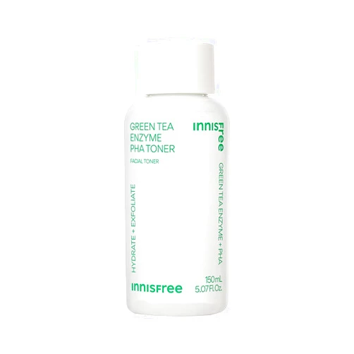 innisfree Green Tea Enzyme PHA Toner with Hyaluronic Acid and Green Tea, Hydrating Korean Toner for Glowing Skin