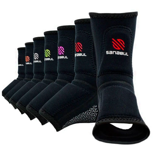 Sanabul Essential Striking Gel Ankle Guard for MMA Muay Thai Kick Boxing (Pair) (Red, L/XL)