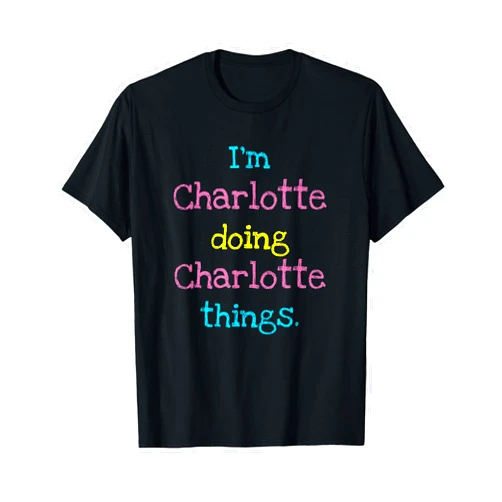 Kids Clothes Co Charlotte Cute Personalized Text Kid's Top For Girls T-Shirt