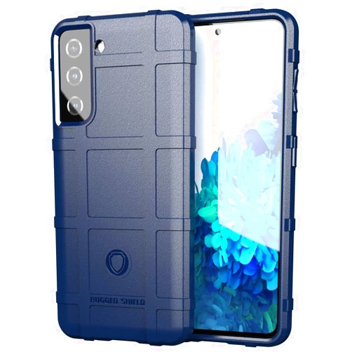 Bhuuno Phone Case for Samsung Galaxy S21 Plus,SZYZ Rugged Shield Slim Case with Heavy Duty Shockproof Military Grade Anti-Fall Anti-Scratch and Camera Protect Cover for Samsung Galaxy S21 Plus HD Blue