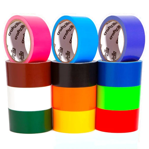 Craftzilla Rainbow Colored Duct Tape — 12 Bright Duct Tape Colors — 10 Yards x 2 Inch — Waterproof — Colored Duct Tape Multipack for Arts — Heavy Duty Duct Tape — Color Duct Tape Rolls