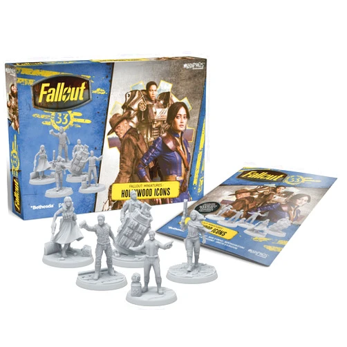 Modiphius Entertainment: Fallout Miniatures - Hollywood Icons - 5 Miniatures & Bases, Unpainted & Unassembled, Tabletop PRG Set, Amazon TV Show Tie-in