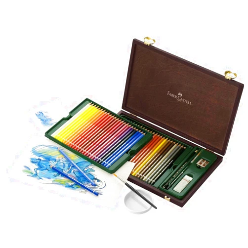 Faber-Castell Art & Graphic Albrecht Dürer Watercolour Pencil, Multicoloured, Wooden Case Of 48, For Art, Craft, Drawing, Sketching, Home, School, University, Colouring